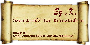 Szentkirályi Krisztián névjegykártya